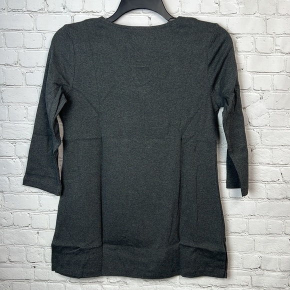 Charcoal Gray Heather Tunic Top Size Small - Picture 3 of 5